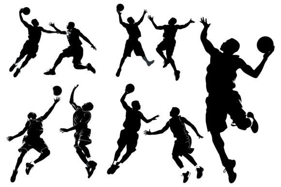 Download Basketball Players Silhouette Bundle - Player Collection