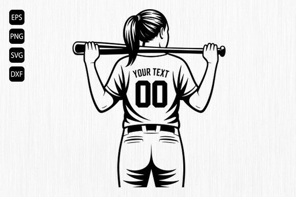 Download Softball Player Svg, Girls Softball Svg - Player Collection