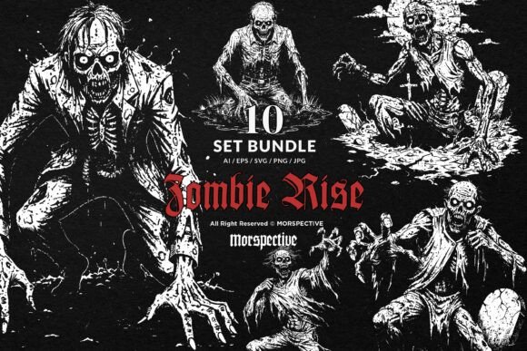 Download 10 Bundle Dark Art Zombie Rise Undead - Zombie Collection